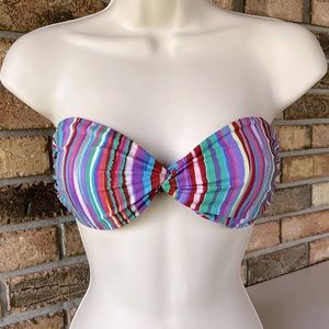Victoria’s secret strapless swim bikini top striped medium